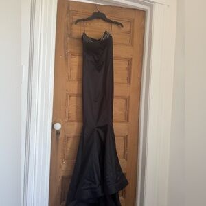 Lia Stubella black mermaid corset gown
